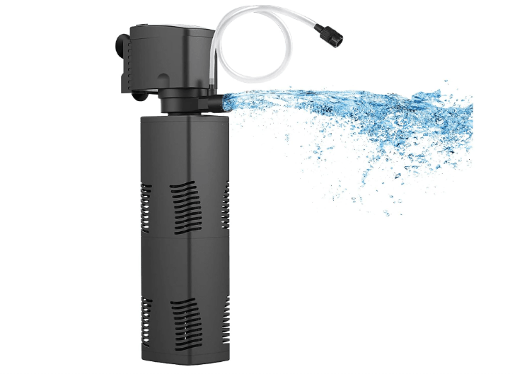 
TARARIUM Aquarium Filter for 55-150 Gal. Tank Crystal 300GPH Biochemical Filtration Powerful Pump Submersible Internal Fish Tank Filters Large Tank Pond