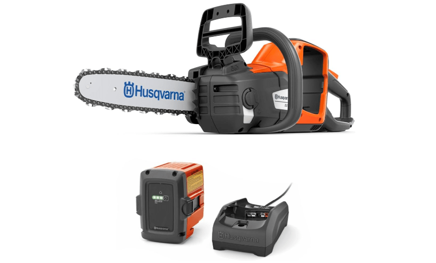  Husqvarna Power Axe 225i Battery Operated Chainsaw, 14-Inch Electric Chainsaw with 4 Ah Battery and Charger Included, 970547511