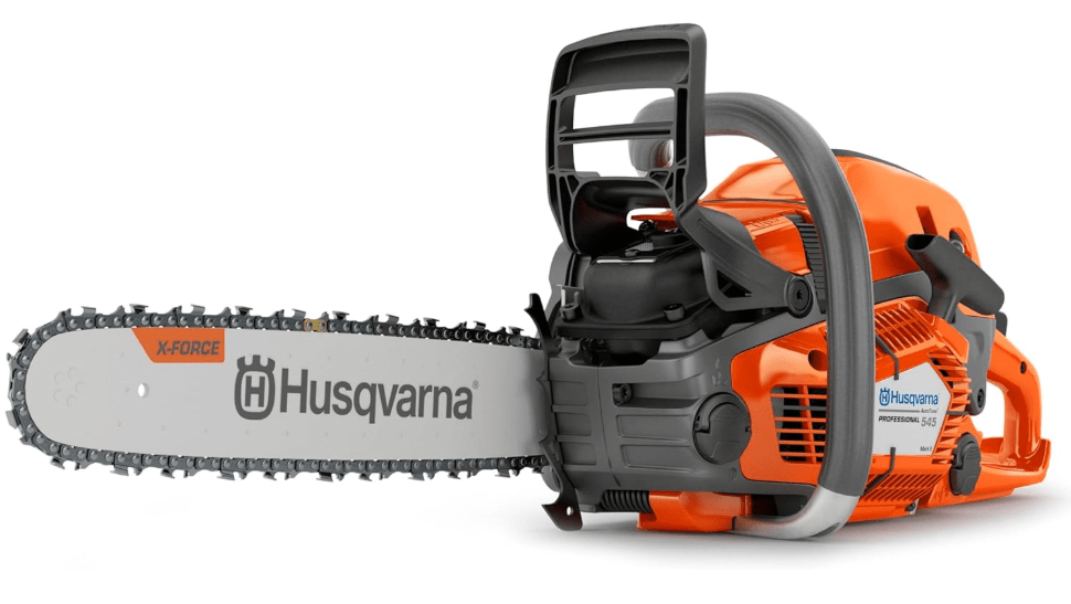  Husqvarna 967690628 545 Mark II 3.6 HP 2-Cycle X-Torq Engine 50.1cc 20 in. Gas Chainsaw with Adjustable Chain Oil Pump for Professional Tree Felling and Limbing
