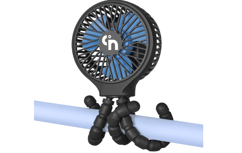  WiHoo Portable Stroller Fan, 11H Ultra-long Battery Life 3 Speed 360°Rotate, USB Rechargeable or Battery Operated Cooling Clip On Personal Fan for Baby Crib.