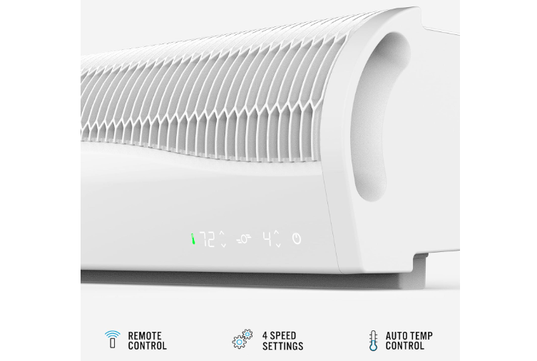  Vornado TRANSOM Window Fan with 4 Speeds, Remote Control, Reversible Exhaust Mode, Weather Resistant Case, Whole Room, Ice White