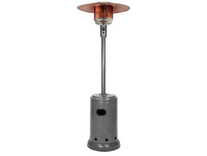 Amazon Basics 46,000 BTU Portable Outdoor Propane Patio Heater with Wheels, Commercial & Residential with Water Tank, Adjustable Heat Output, 9-Foot... 