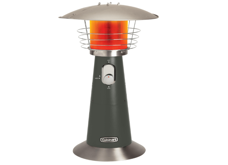 Cuisinart Portable Tabletop Patio Heater, 11,000 BTU Outdoor Propane Heater with Safety Tilt Switch and Adjustable Heat, Burner Screen Guard, 30 sq. Foot... 