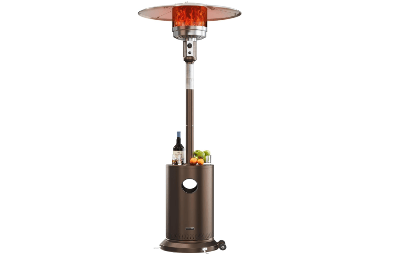 EAST OAK 50,000 BTU Patio Heater for Outdoor Use With Round Table Design, Double-Layer Stainless Steel Burner and Wheels, Outdoor Patio Heater for Home and... 