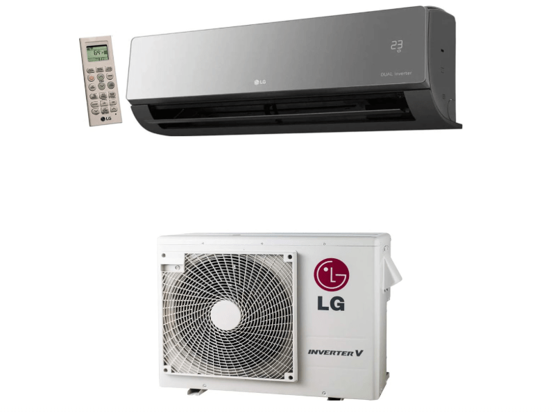 LG LA090HSV5 9000 BTU SEER 23.5 Art Cool Mirror Single Zone Heat and Cool Mini Split with Built-in WiFi 