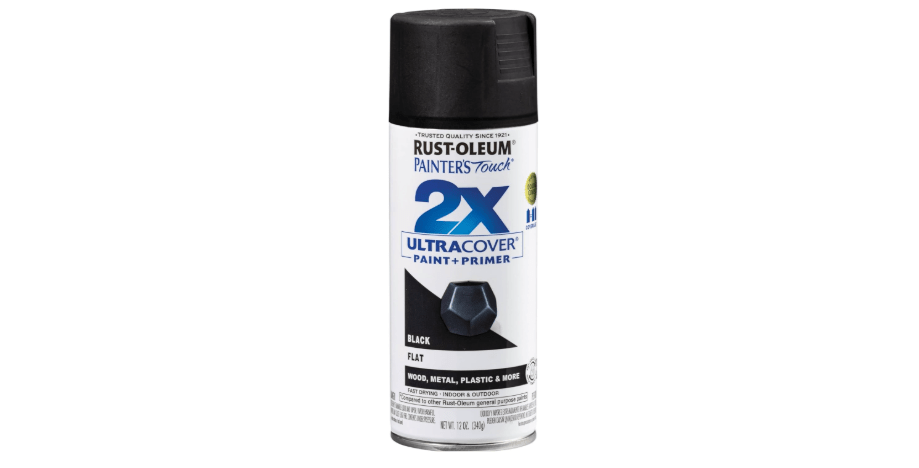 
Rust-Oleum 334020 Painter's Touch 2X Ultra Cover Spray Paint, 12 oz, Flat Black