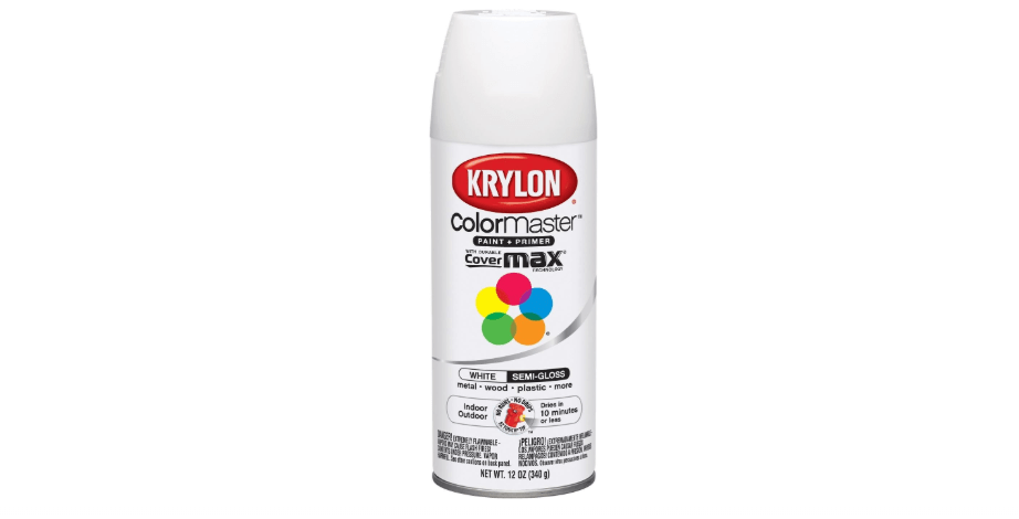 
Krylon GIDDS-800143 K05150807 Colormaster Paint + Primer, Semi-Gloss, White, 12 oz.