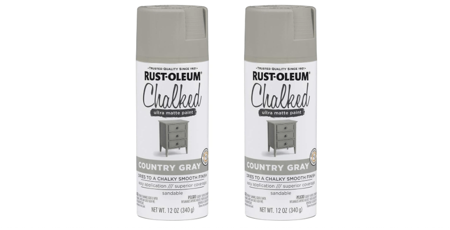 
Rust-Oleum 302593-2PK Chalked Ultra Matte Spray Paint, 12 oz, Country Gray, 2 Pack