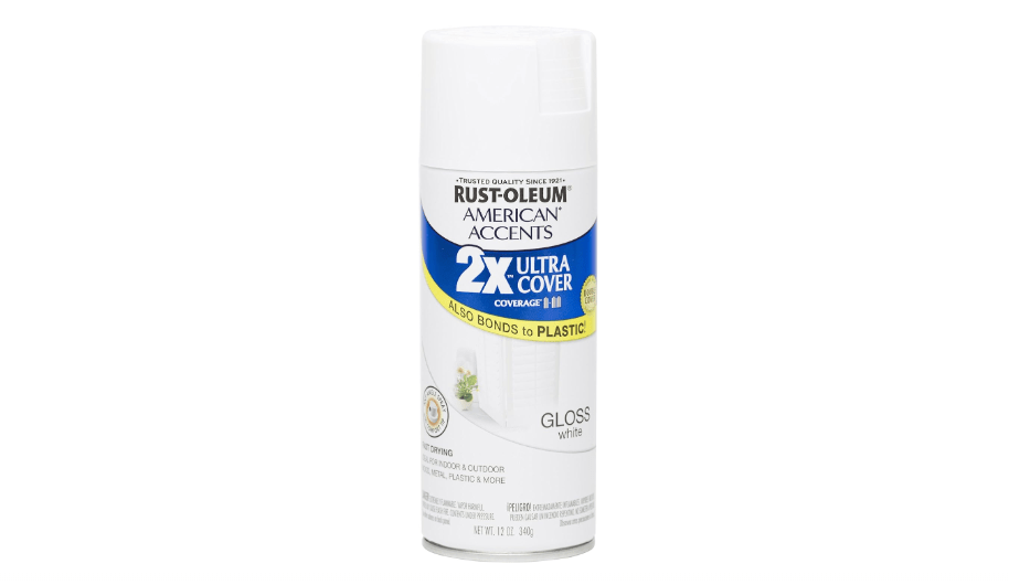 
Rust Oleum 280718 American Accents Ultra Cover 2X Spray Paint, Gloss White, 12-Ounce