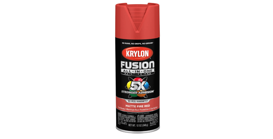 
Krylon Fusion All-In-One Adhesive Spray Paint for Indoor/Outdoor Use, 12 oz, Fire Red