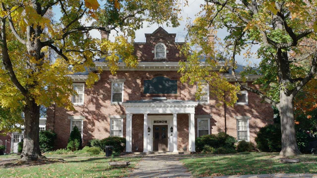 Historic Altmeyer Funeral Home building in Ohio Valley honoring engineering legacies.