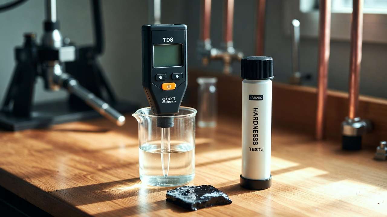 Car cleaning water quality testing with TDS meter and hardness kit for spot-free results