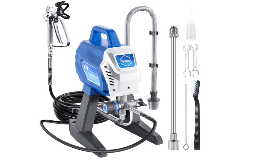 Gyfent X9 Airless Paint Sprayer, 0.39GPM Paint Sprayer for Home Interior 650W 3000psi Airless Sprayer with Low Overspray Adjustable Pressure & Motor...