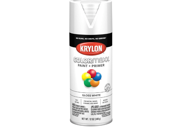 Krylon K05545007 COLORmaxx Spray Paint and Primer for Indoor/Outdoor Use, Gloss White 12 Oz (Pack of 1) 