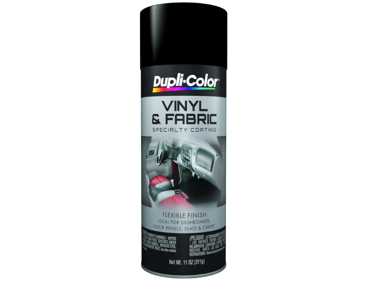 Dupli-Color HVP106 Vinyl and Fabric Coating Spray Paint - Flat Black - 11 oz Aerosol Can 
