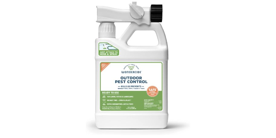  Wondercide - Outdoor Pest Control Spray with Natural Essential Oils - Mosquito, Ant, Insect Repellent, Treatment, Killer - Safe Around Pets Kids 32 oz