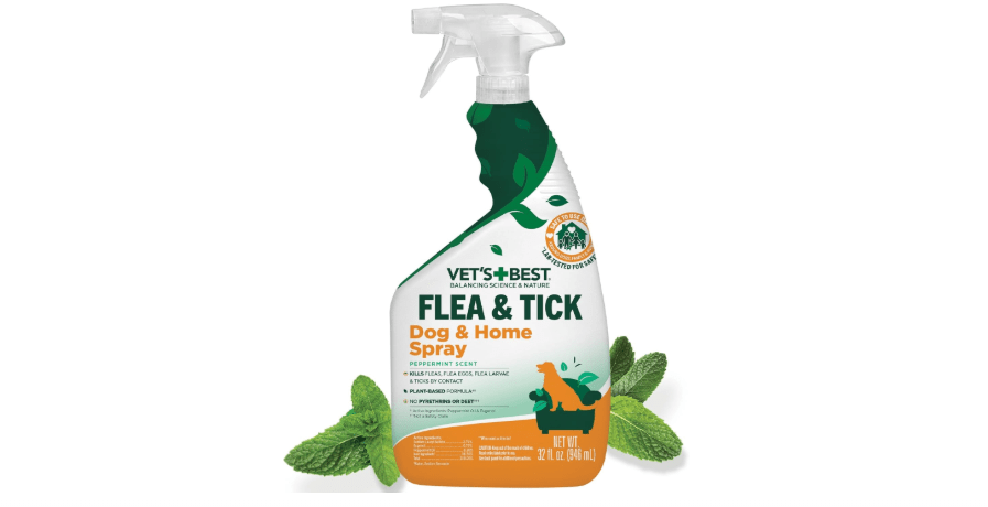  Vet’s Best Indoor Flea and Tick Spray – Dog Flea and Tick Treatment for Home, Plant-Based Formula with Natural Oils, Kills Fleas, Eggs & Ticks on...