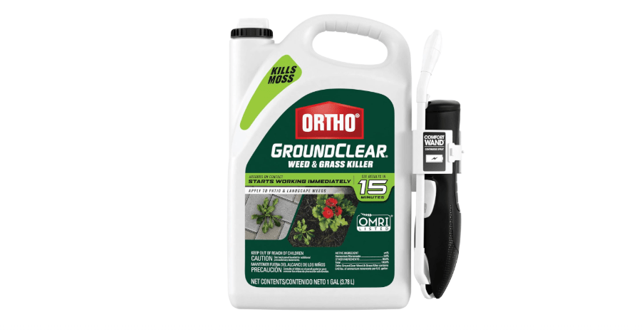  Ortho GroundClear Weed & Grass Killer with Comfort Wand - Kills Dandelions, Chickweed, Crabgrass, Moss & More, OMRI Listed, Ready-to-Use Grass and... 