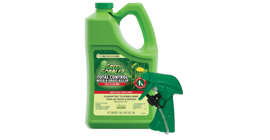 
Green Gobbler Natural Total Control Weed & Grass Killer | Made with Concentrated Salt & Vinegar | Pet Safe | Kills to The Root | 1 Gallon Trigger