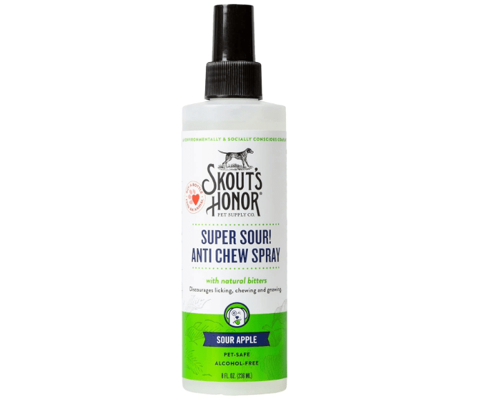SKOUT'S HONOR: Super Sour! Anti Chew Spray - 8oz - for Cats and Dogs - Sour Apple Flavor - Pet Safe, Zero Alcohol - with Natural Bitters - Discourages...
